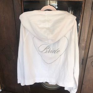 White “bride” hoodie